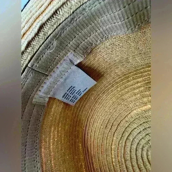 Urban Outfitters Tan Paper Straw Hat Cosplay Tea Party 20s Flapper Bridal Party - Picture 7 of 9